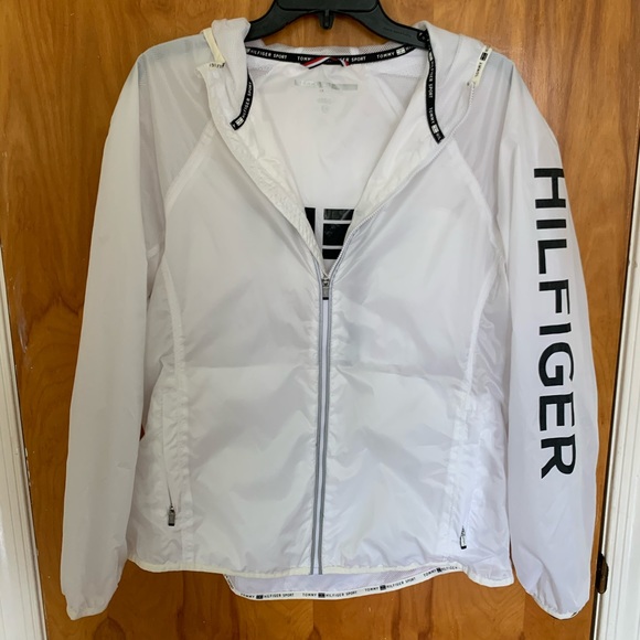 Tommy Hilfiger Clear White Lined Raincoat / Rain Jacket - Picture 2 of 7